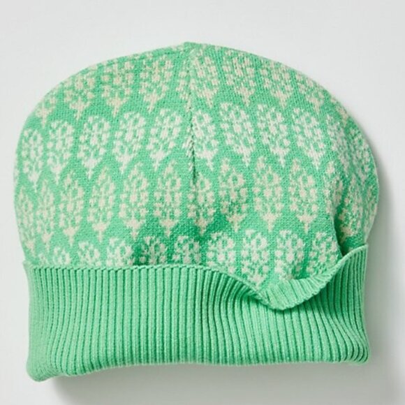 NWOT Free People Limitless Logo Beanie GREEN - Picture 1 of 7